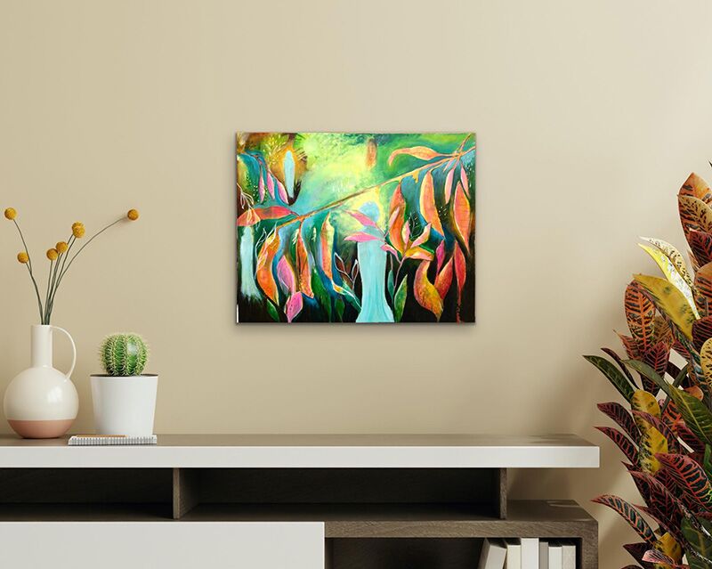 Enter the garden abstract artwork