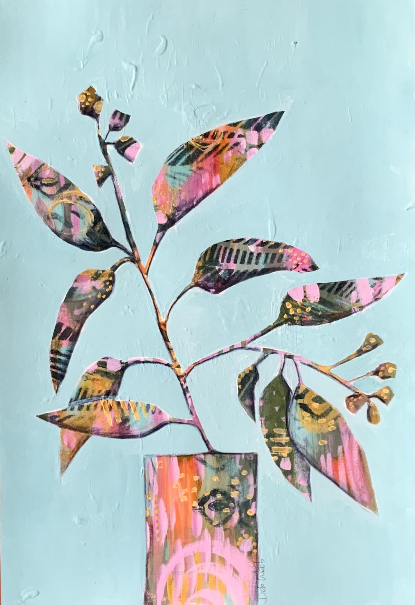 leaves in the morning original artwork