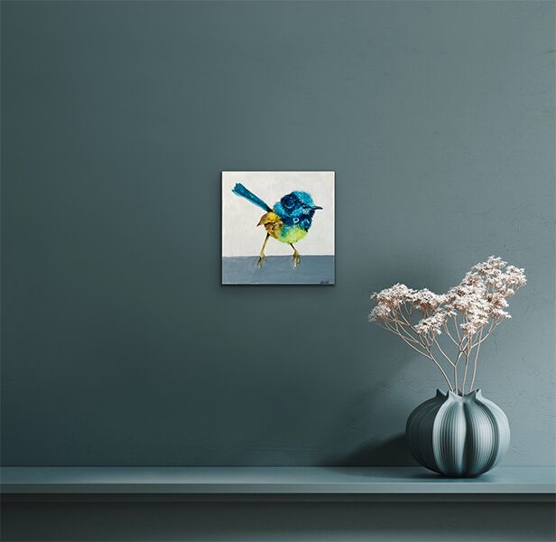 curious fairy wren artwork