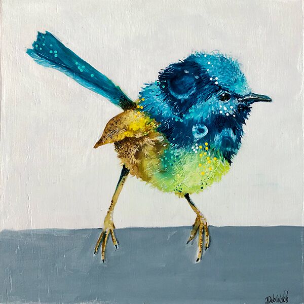 curious fairy wren artwork