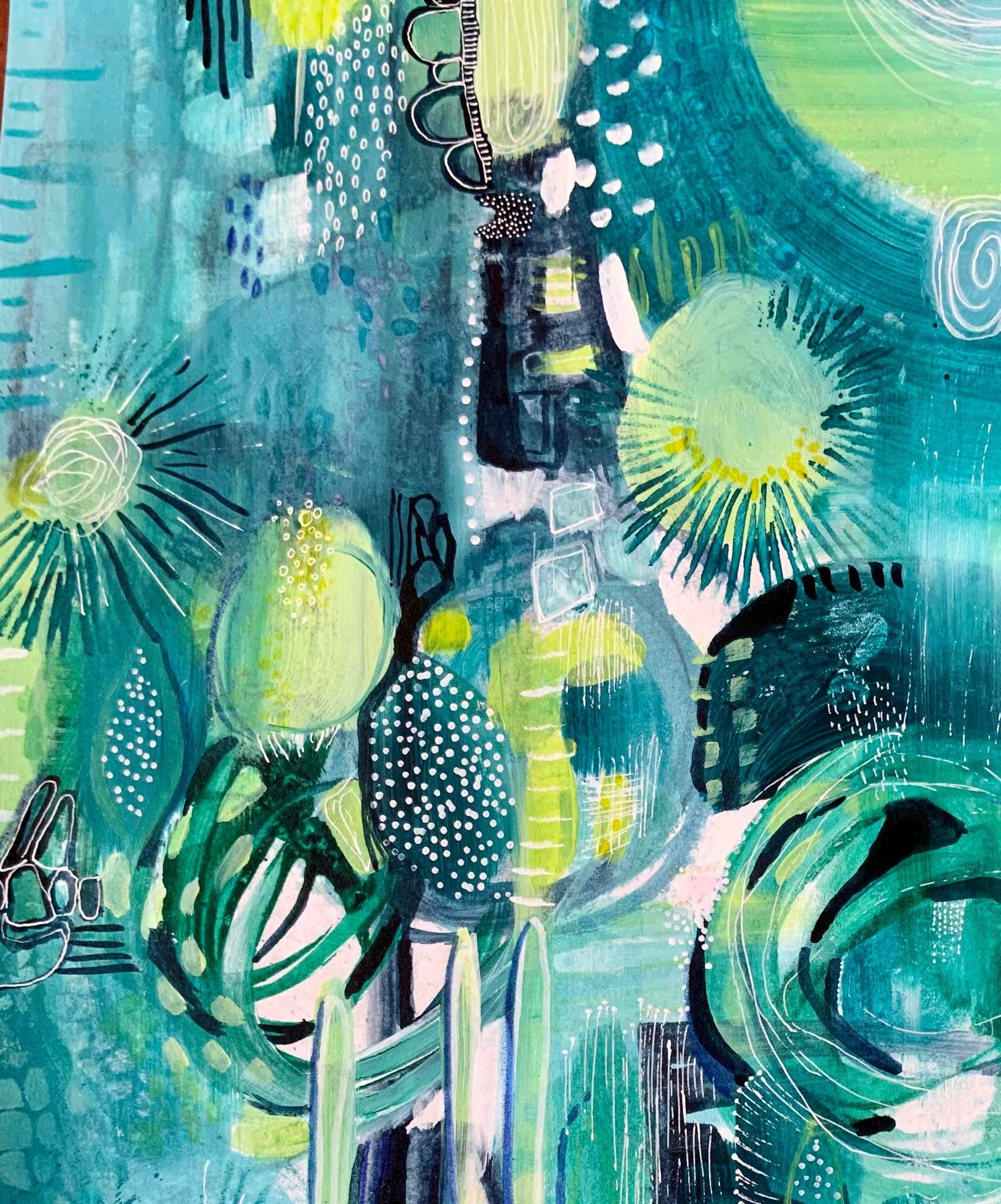 Ethereal Mosaic original intuitive abstract artwork